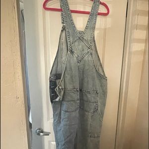 Plus size woman’s crop coverall’s